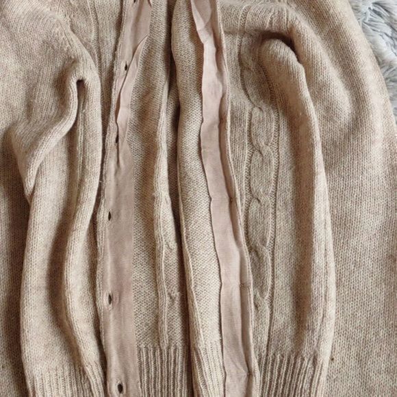 Vintage Northern Isles Neutral Cream Wool Blend‎ Button Down Cardigan - Picture 6 of 10